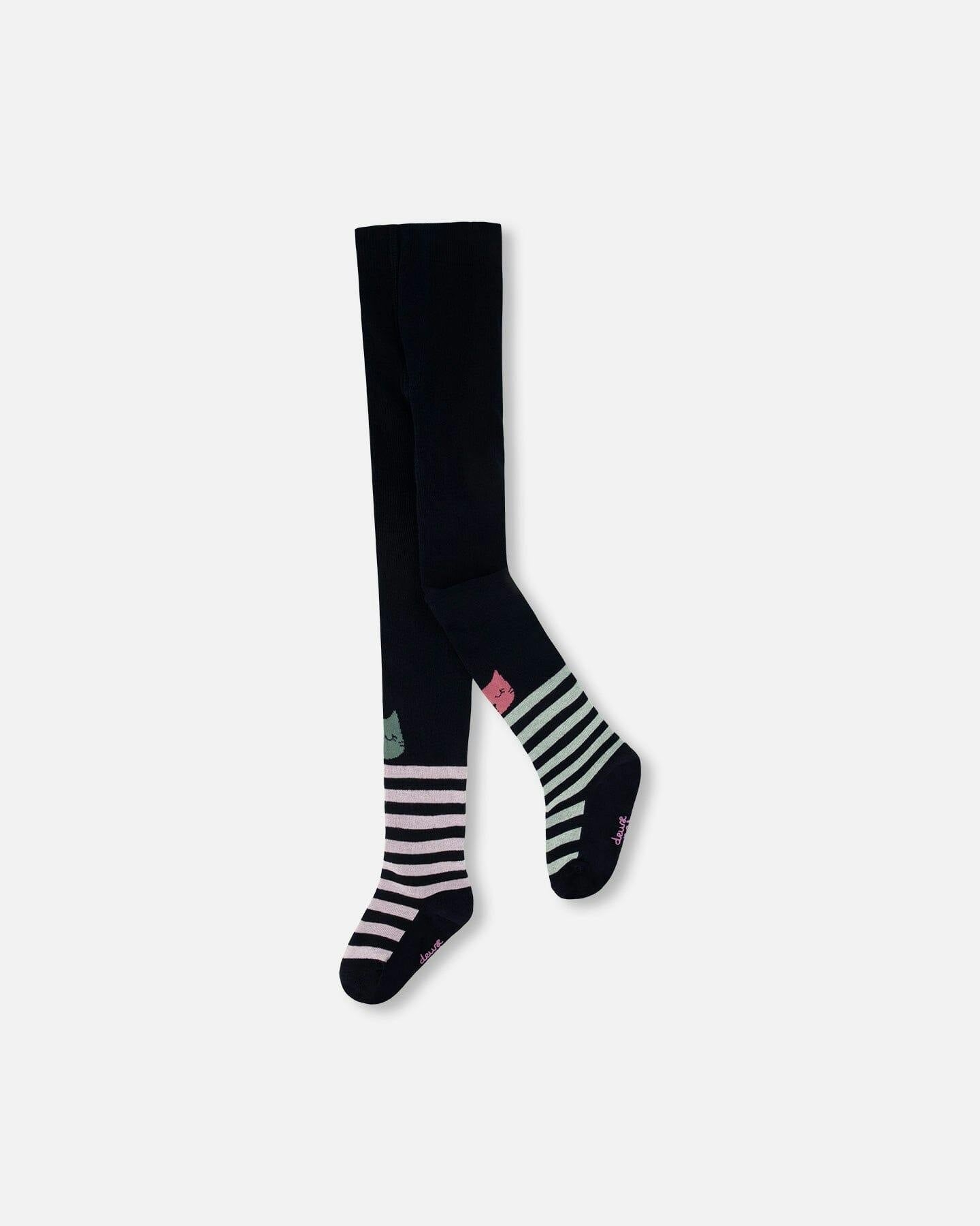 Knit Tights Dark Blue