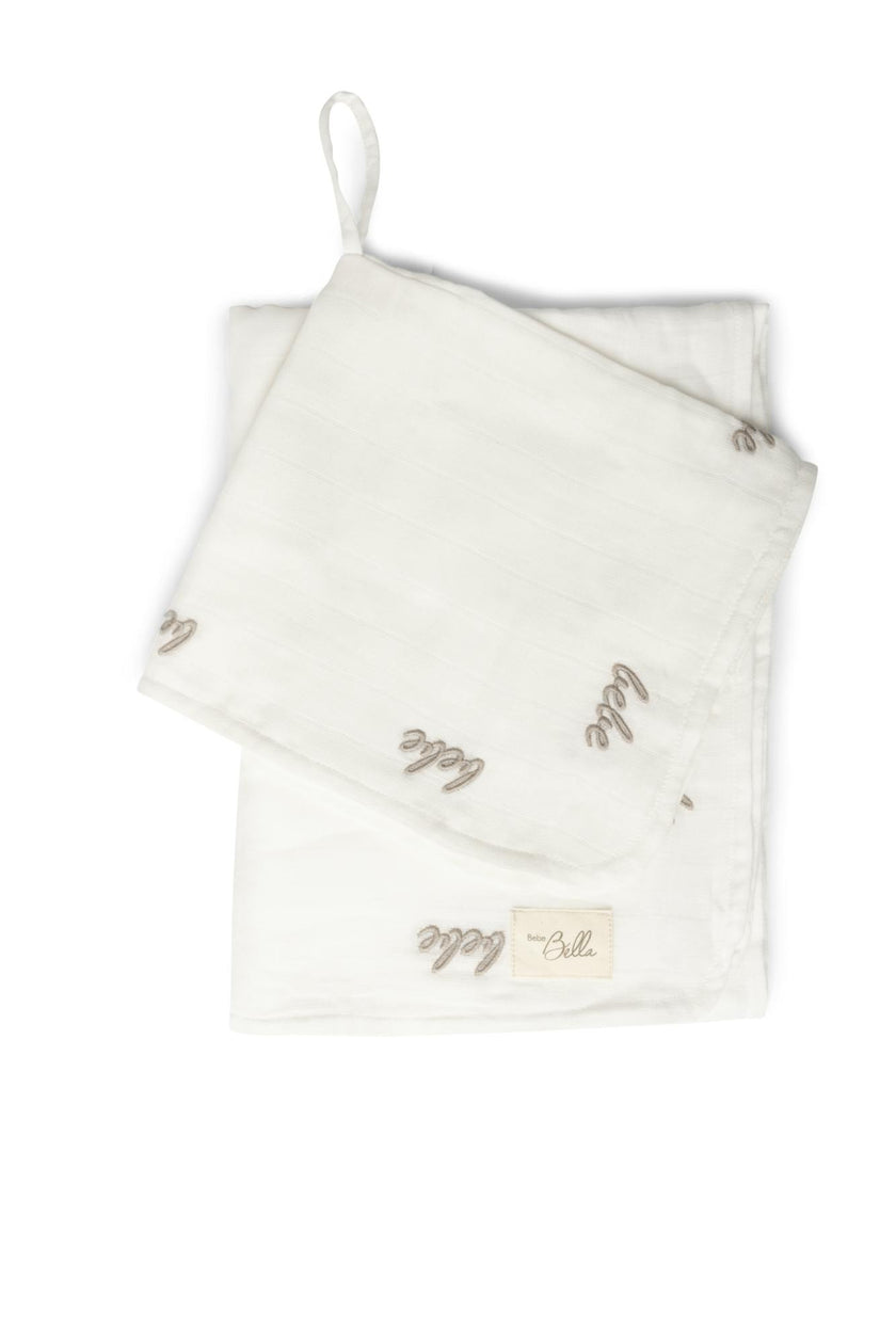 Embroidered Gauze Swaddle and Lovie Two Piece Set