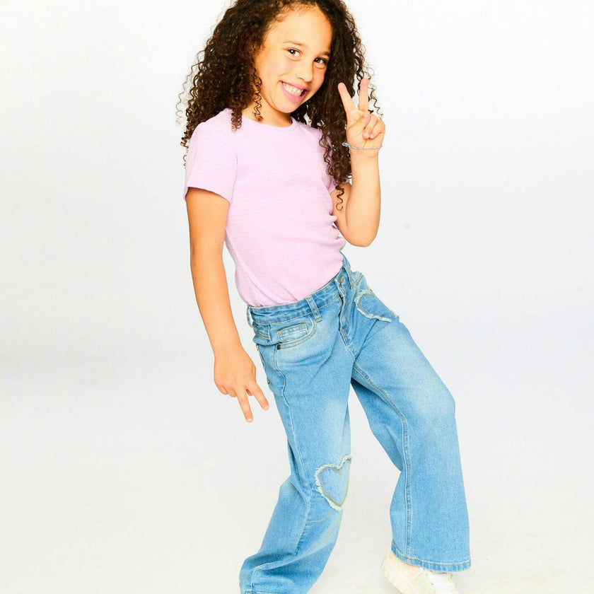 Wide Leg Denim Jeans