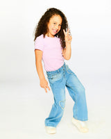 Wide Leg Denim Jeans
