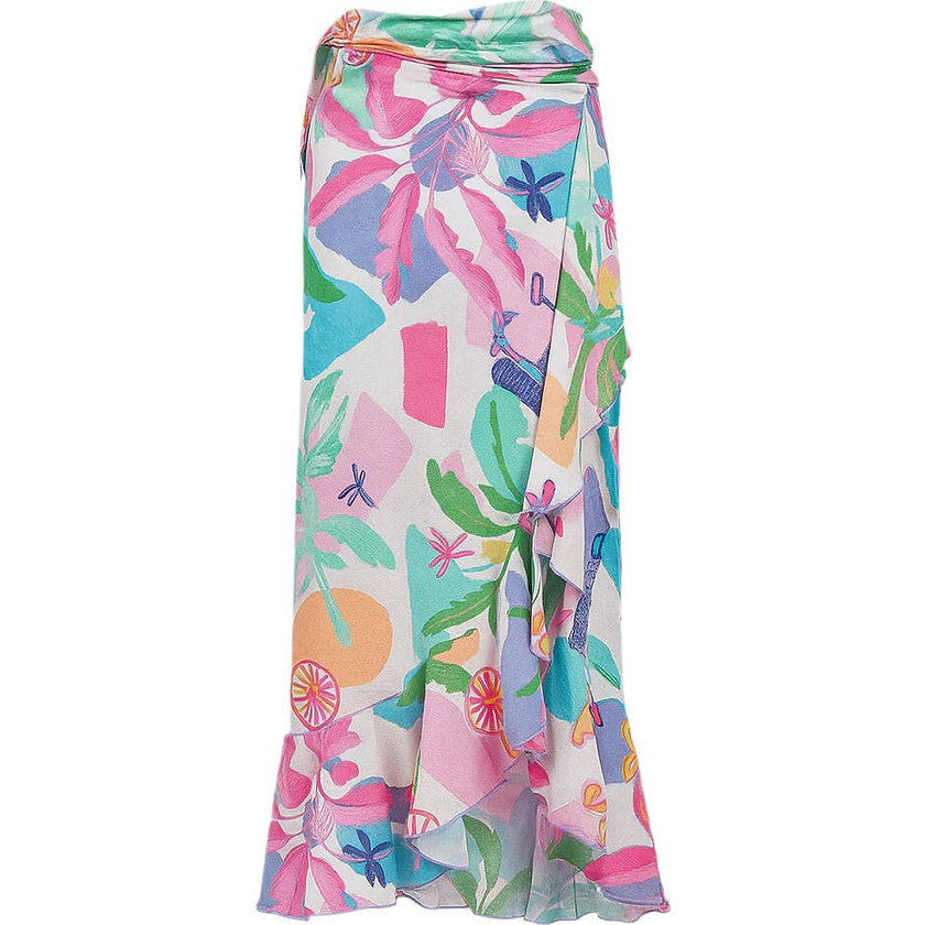 Girl's Wrap Skirt - Puerto Viejo Print