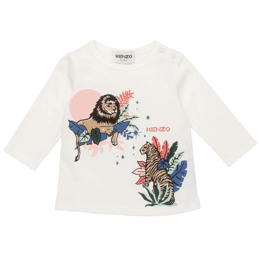 Off White Tiger + Lion Graphic T-Shirt