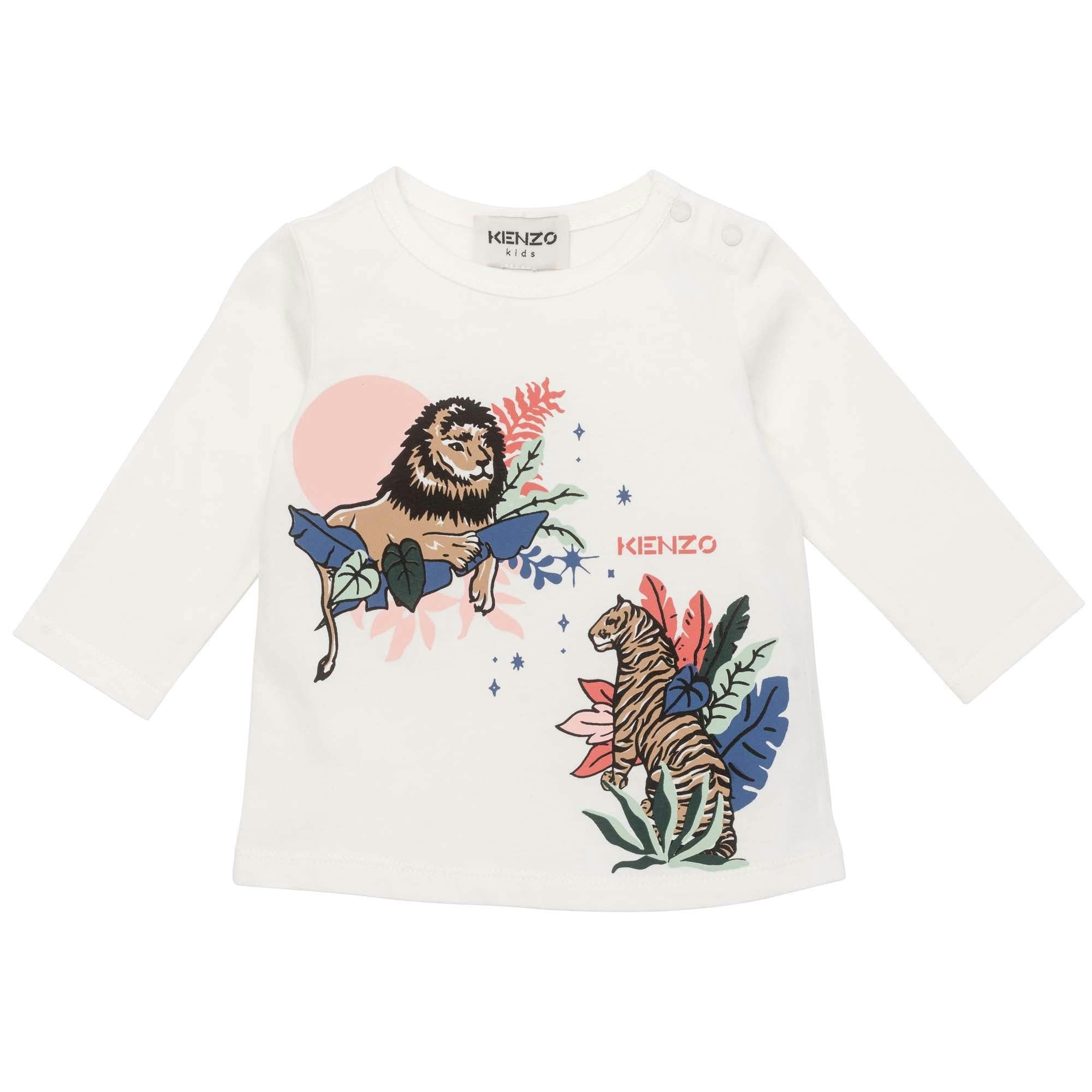 Off White Tiger + Lion Graphic T-Shirt