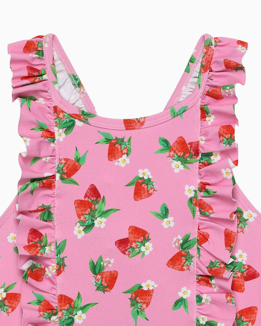 Frill Swimsuit in Strawberry