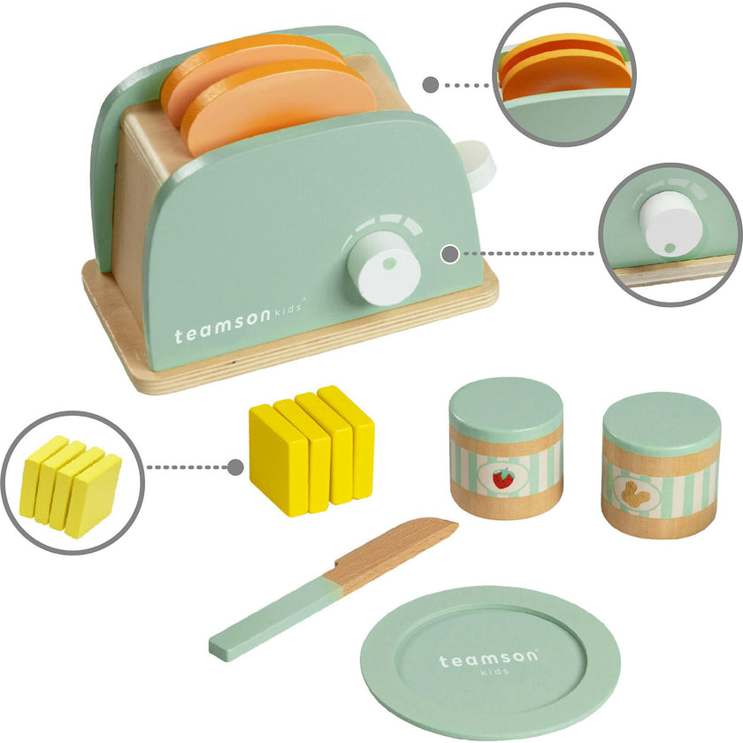 Little Chef Frankfurt Wooden Toaster Play Kitchen Accessories