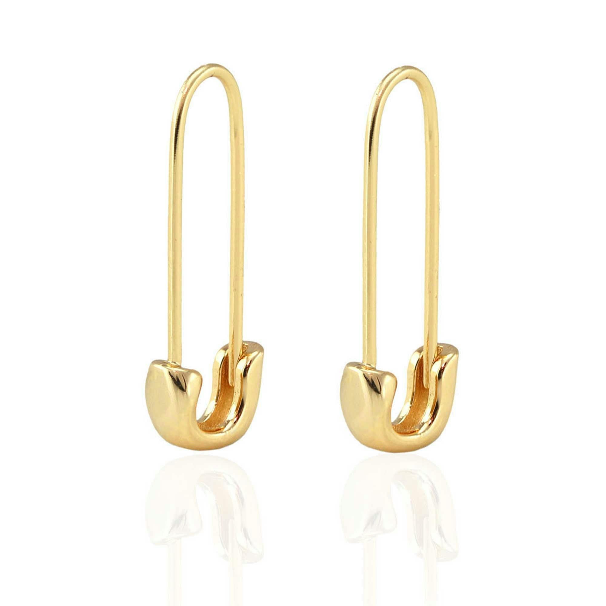 Safety Pin Hoop Earrings