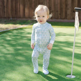 Parker Boys' Zipper Pajama - Golf Crest Blue