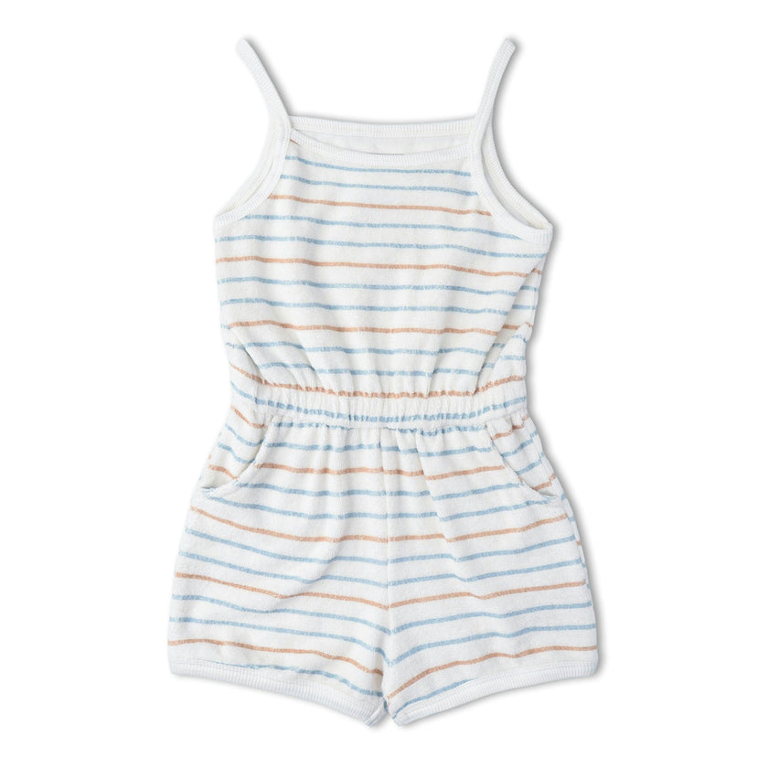 Organic Tank Romper - Cabana Stripes