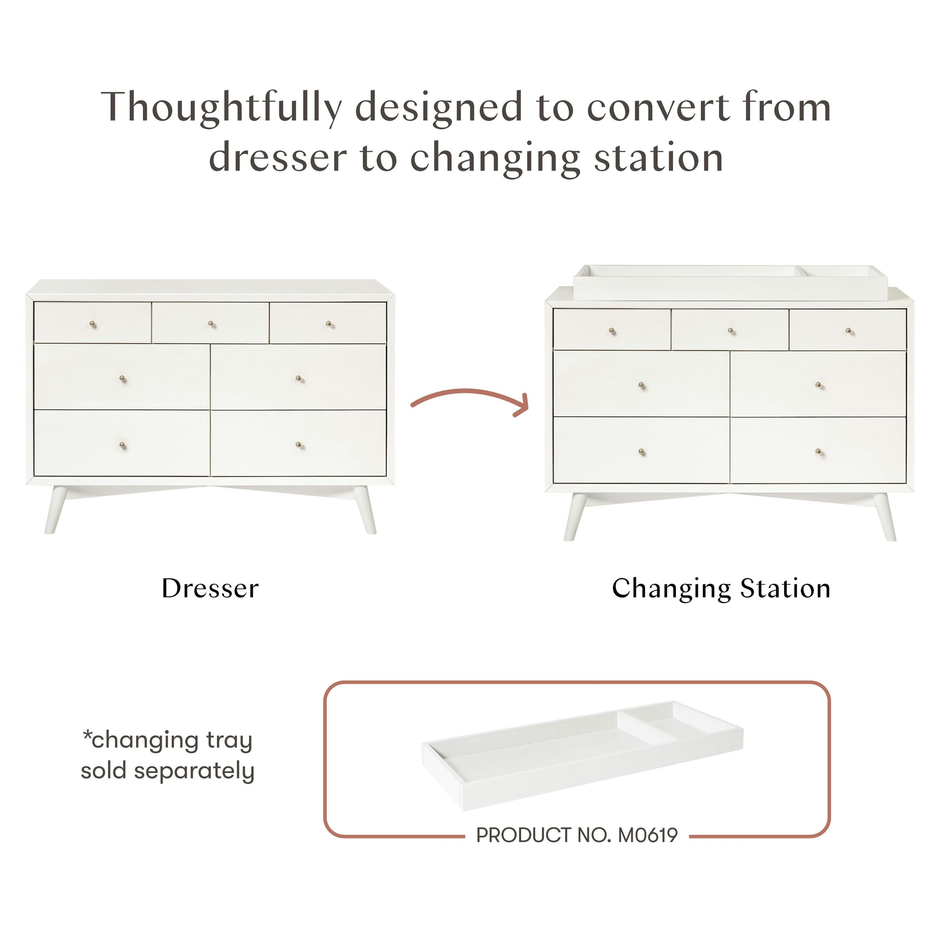 Babyletto Palma 7-Drawer Wide Assembled Dresser (53