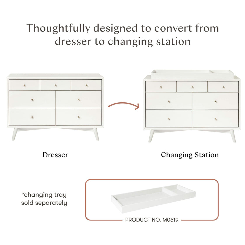 Babyletto Palma 7-Drawer Assembled Double Dresser