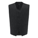Black Paisley Print Vest and Bowtie