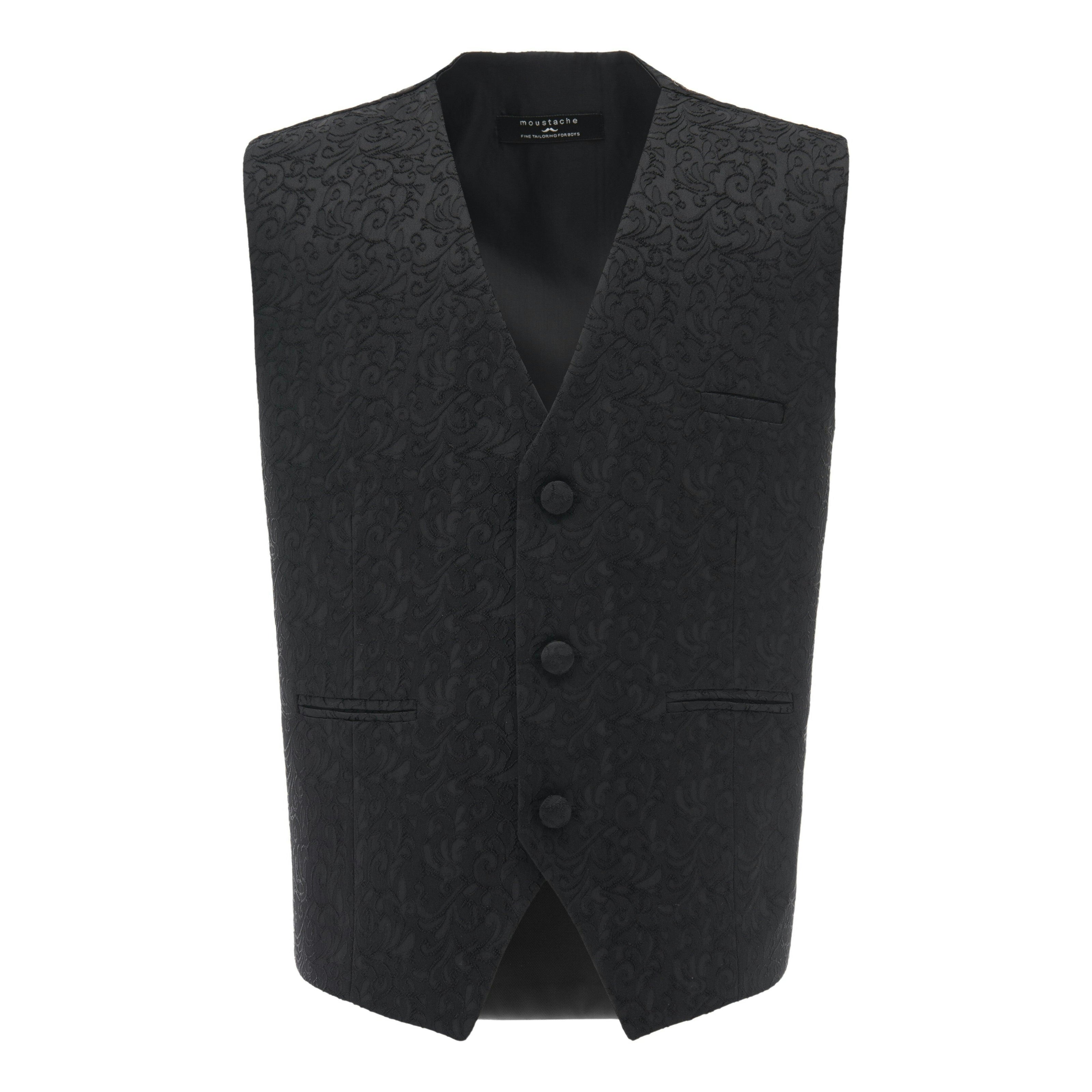 Black Paisley Print Vest and Bowtie
