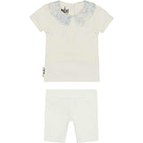 Floral Collar 2-Piece Top & Short Set