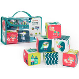 Feel to Learn: Soft Rattle Stacking Cubes 6 Piece Set
