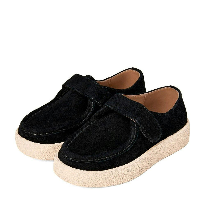 Liam Suede Velcro Strap Loafers Boots