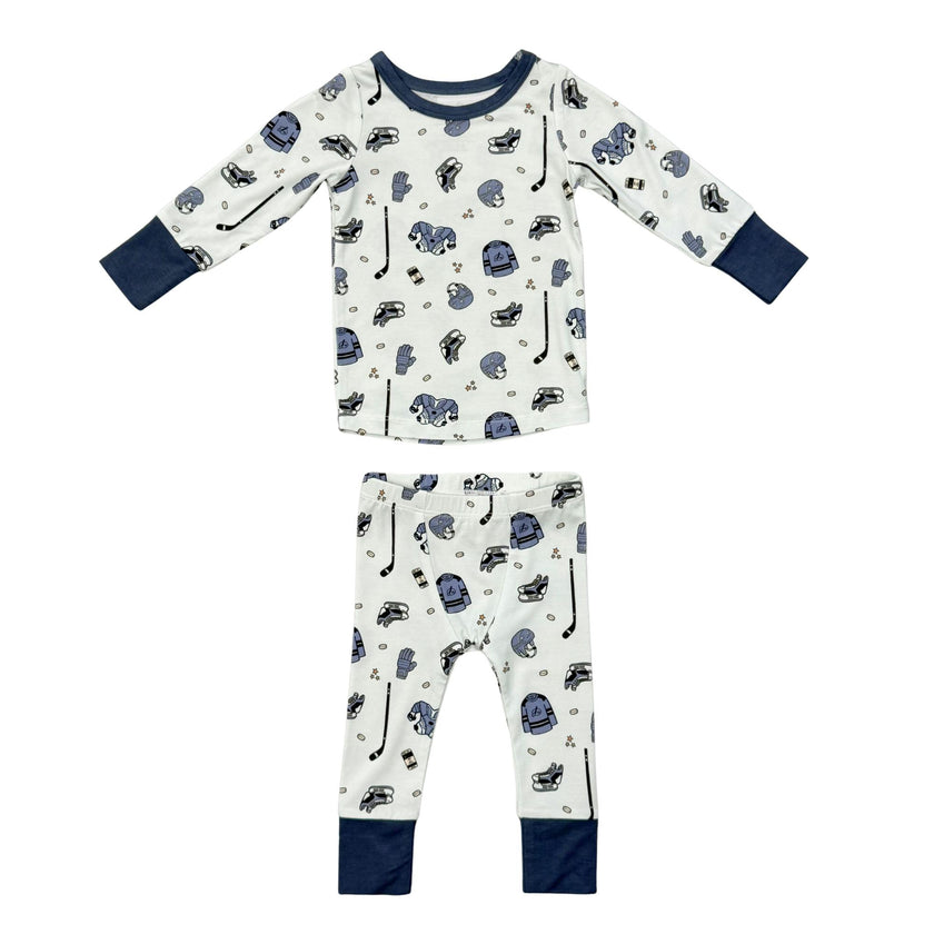 Boys Long Sleeve Lounge Set in Hockey