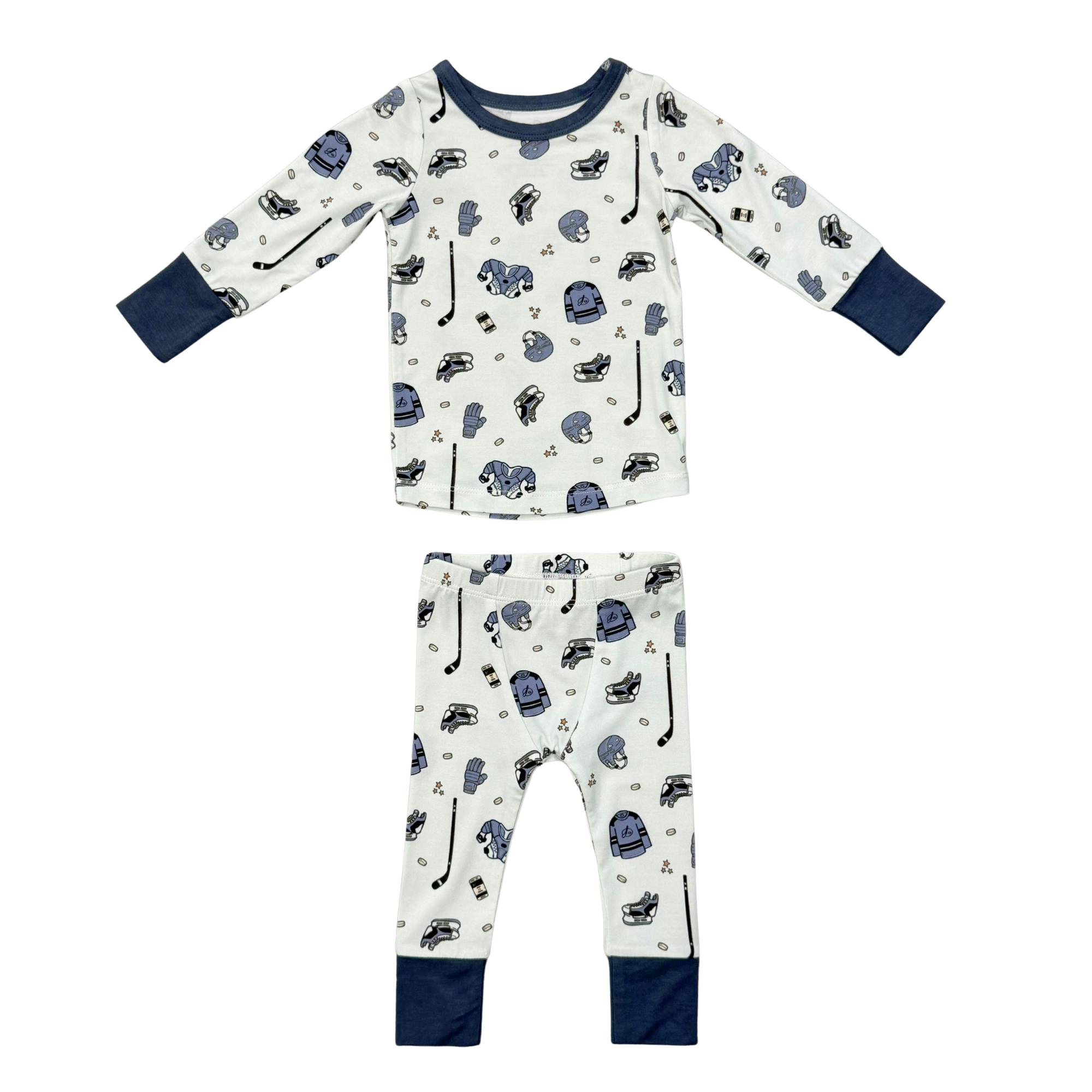 Boys Long Sleeve Lounge Set in Hockey