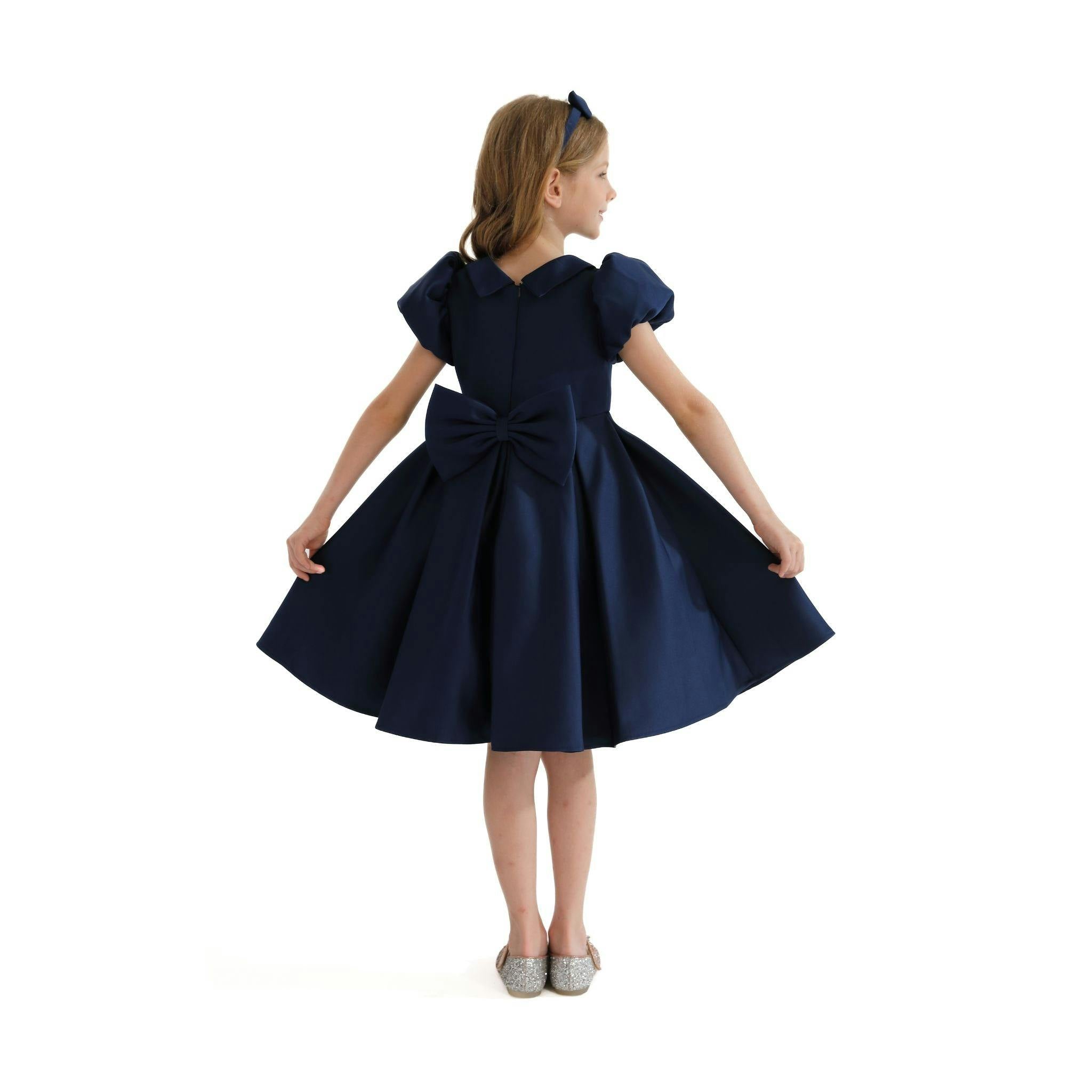 Navy Barrymore Teacup Button Dress
