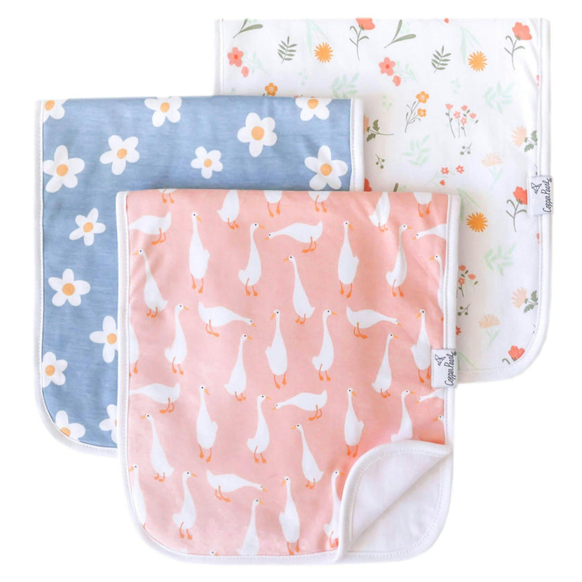 3 Pack Premium Burp Cloths - Goosie