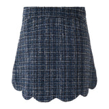 Navy Tweed Skirt Set