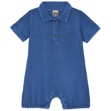 Mediterranean Blue Lewis Polo Romper