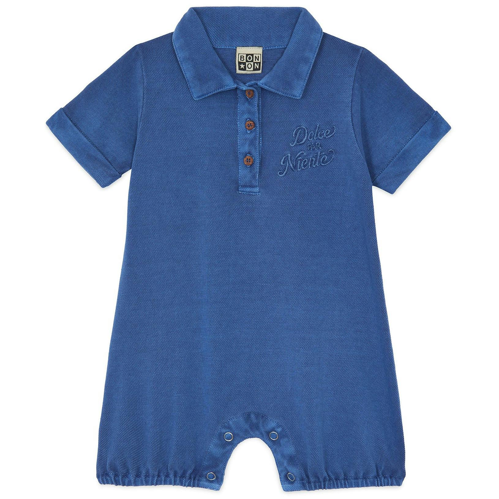 Mediterranean Blue Lewis Polo Romper