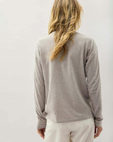 Womens Vintage Jersey Long Sleeve Tee - Recycled Cotton Jersey - Athletic Heather Grey