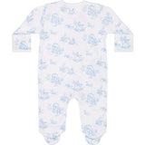 Blue Toile Crossover Footie