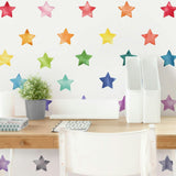 Watercolor Stars • Rainbow • Small • Peel-and-Stick Wall Decals