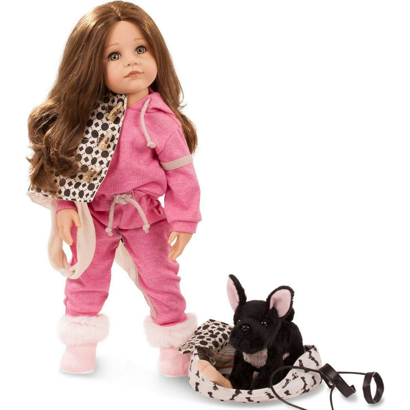 Hannah Staycation - 19.5" All Vinyl Poseable Standing Doll with Long Brown Hair to Wash & Style - Includes & Accessories