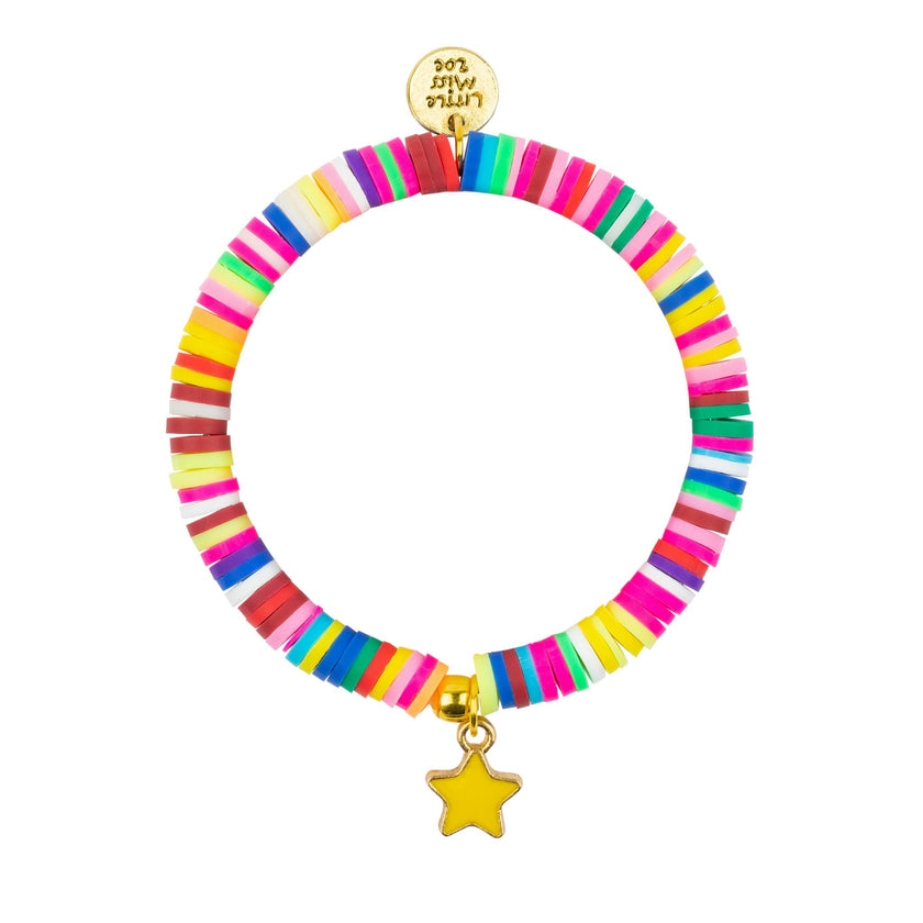 Vinyl Disc Bracelet With Star Enamel Charm
