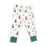 Winter Sports Dogs Green - Long Sleeve Loungewear Set