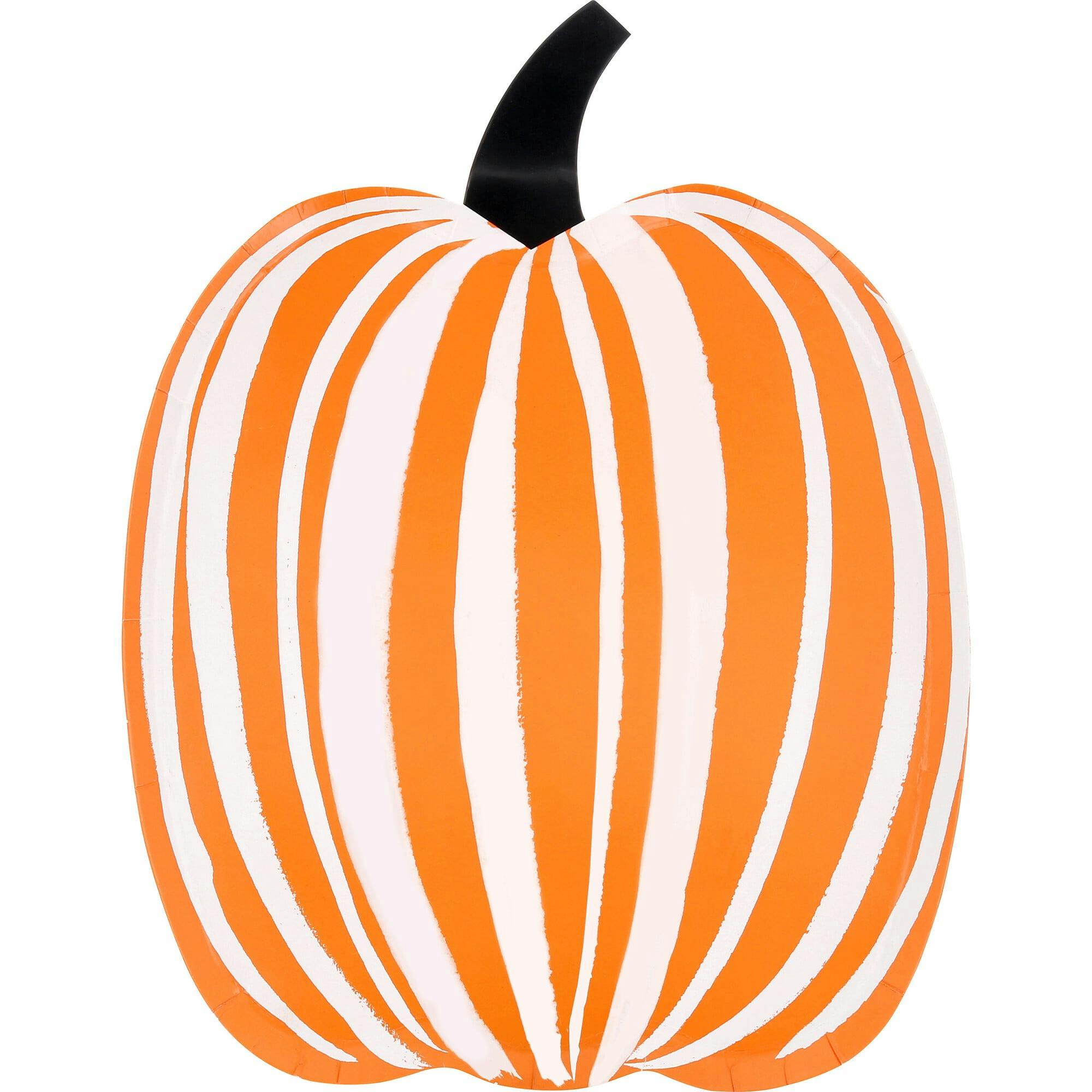 Stripe Pumpkin Plates