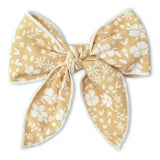 Organic Hair Bow Clip - Yellow Blossom