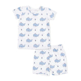 Bubbly Sailor Whales Blue - Loungewear Short Set