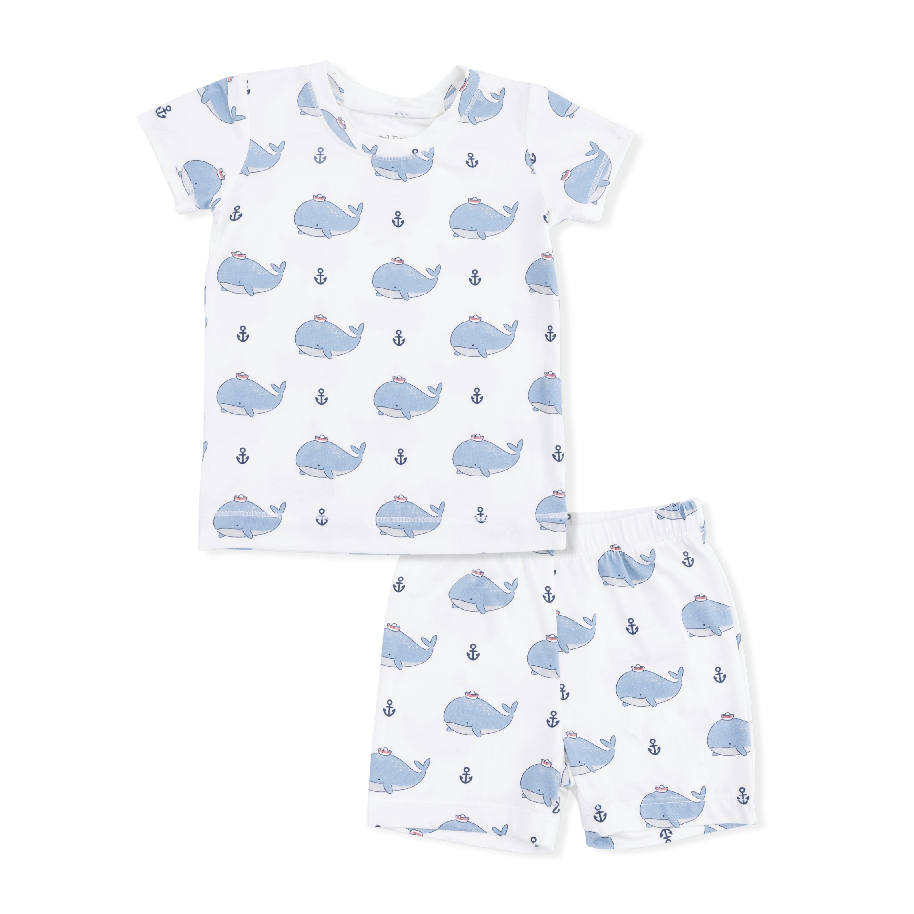 Bubbly Sailor Whales Blue - Loungewear Short Set