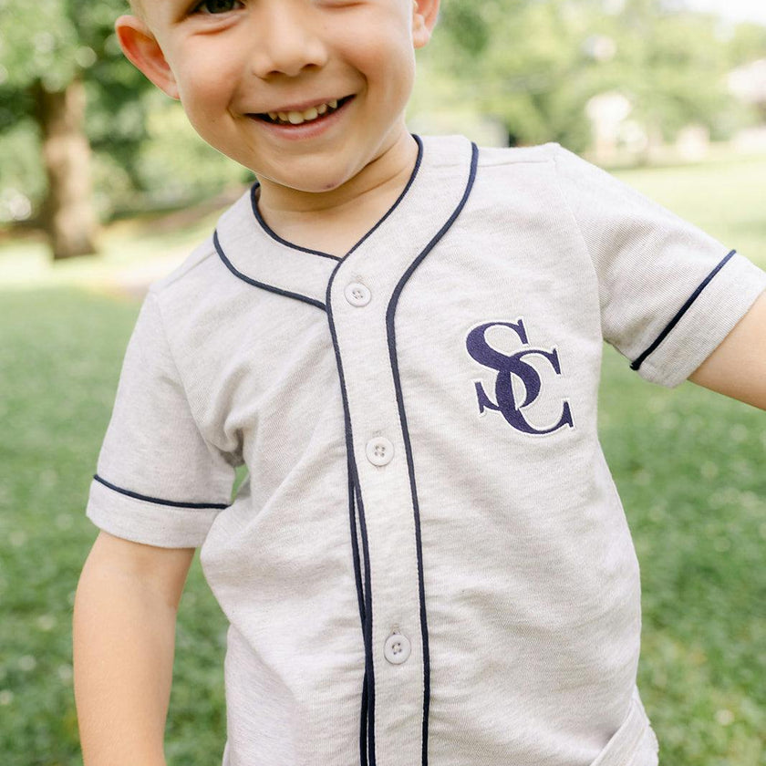 Jones Baseball Jersey - Heather Grey