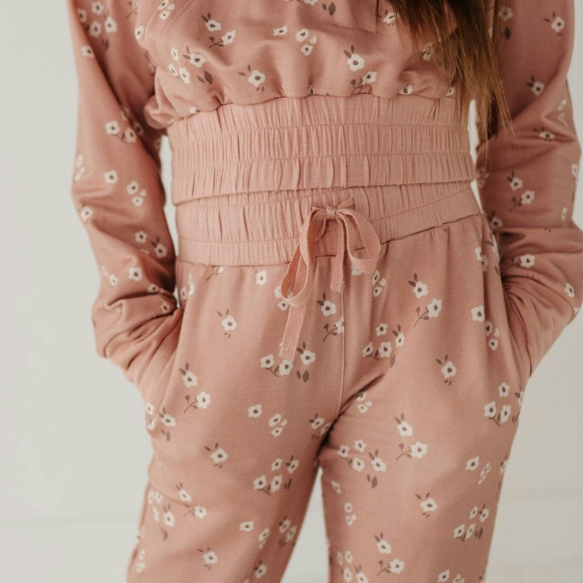 Girl's Terry Jogger Heart Twinkle Floral