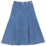 Washed Panelled Skirt