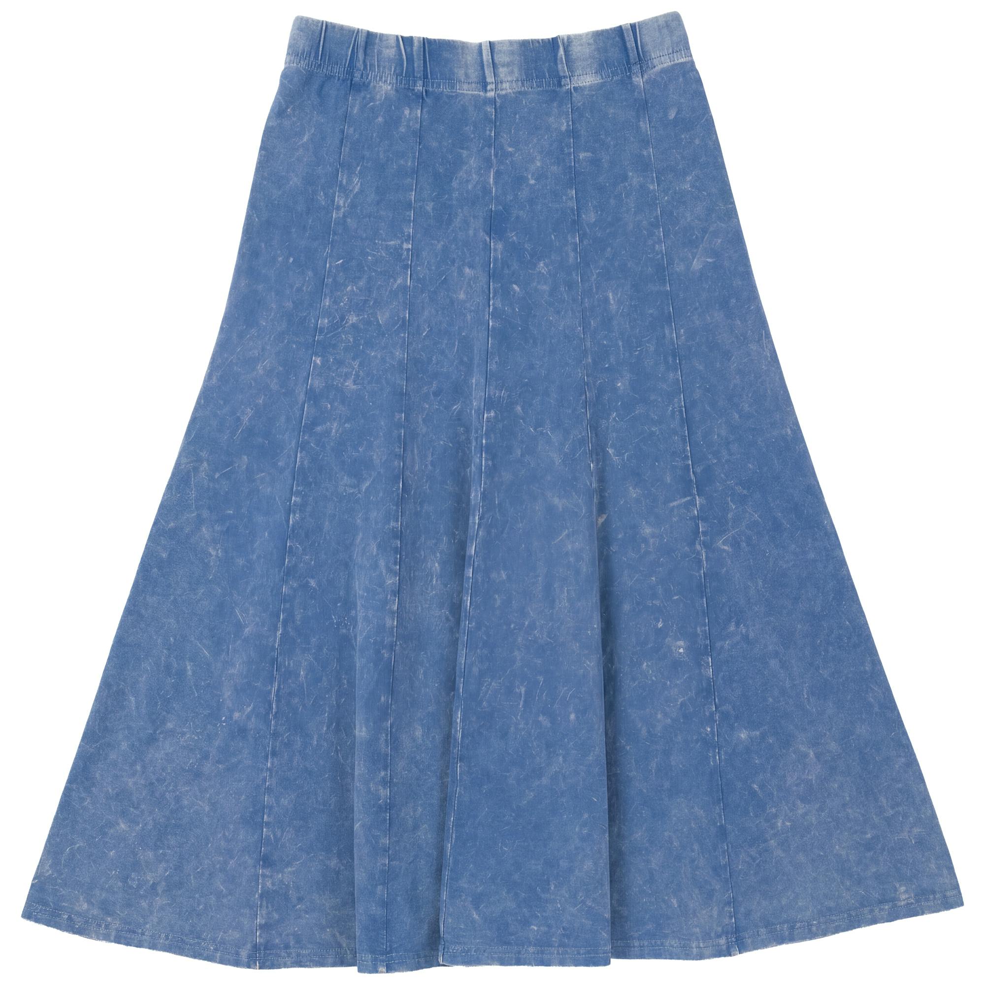 Washed Panelled Skirt