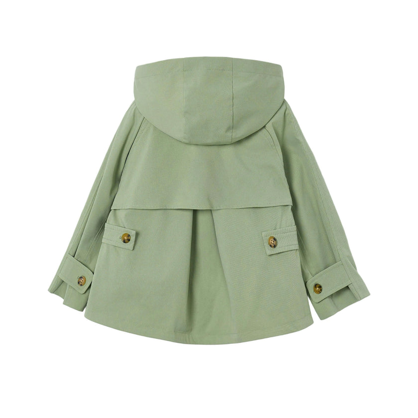 Green Hooded Windbreaker