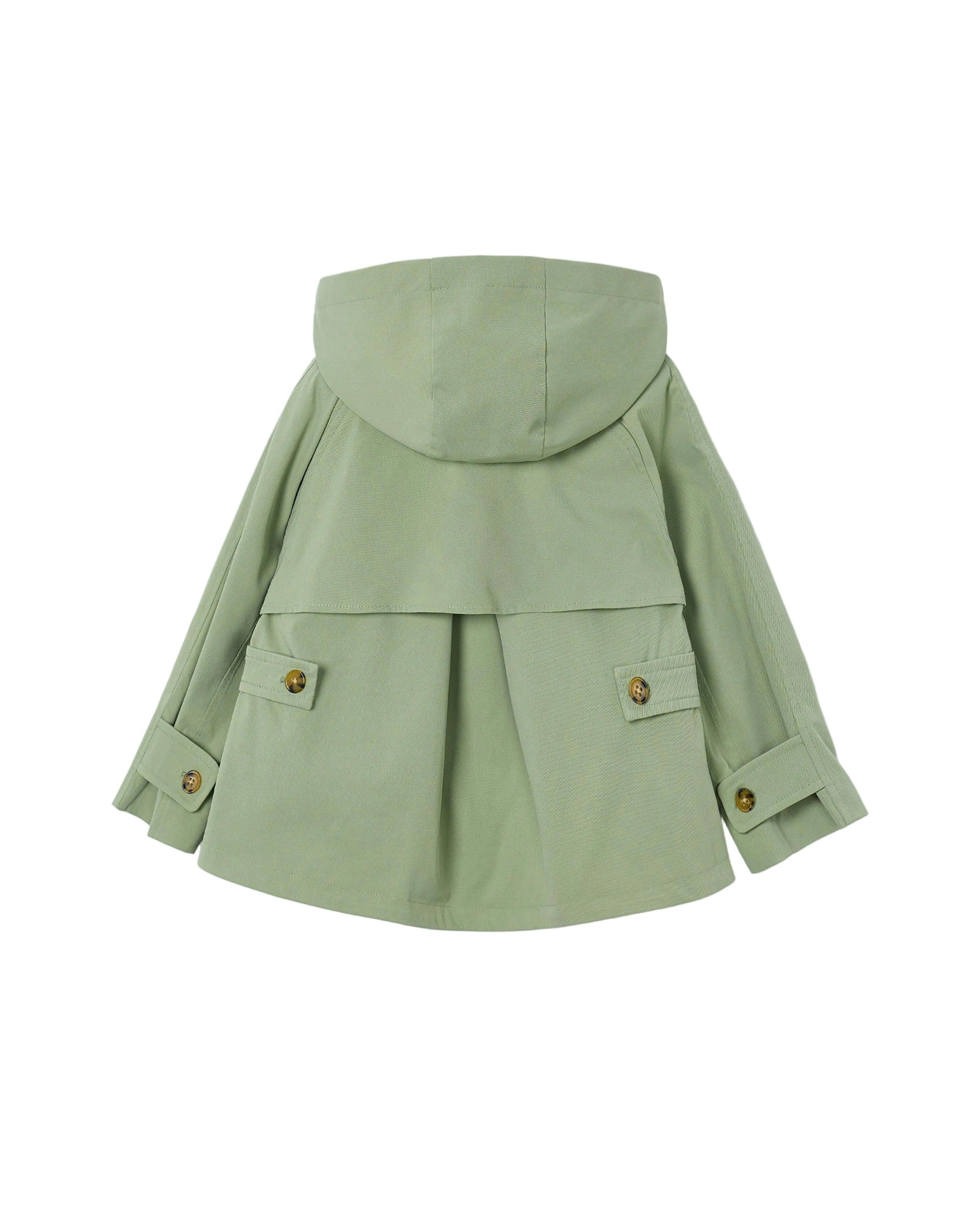 Green Hooded Windbreaker