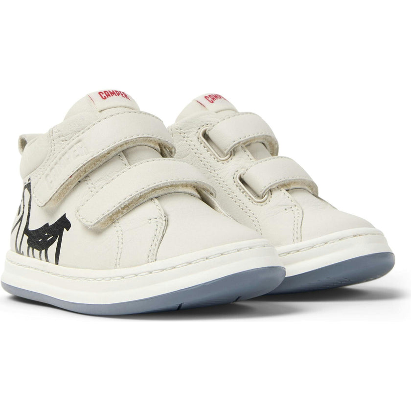 Kids Twins Leather Sneakers, Natural