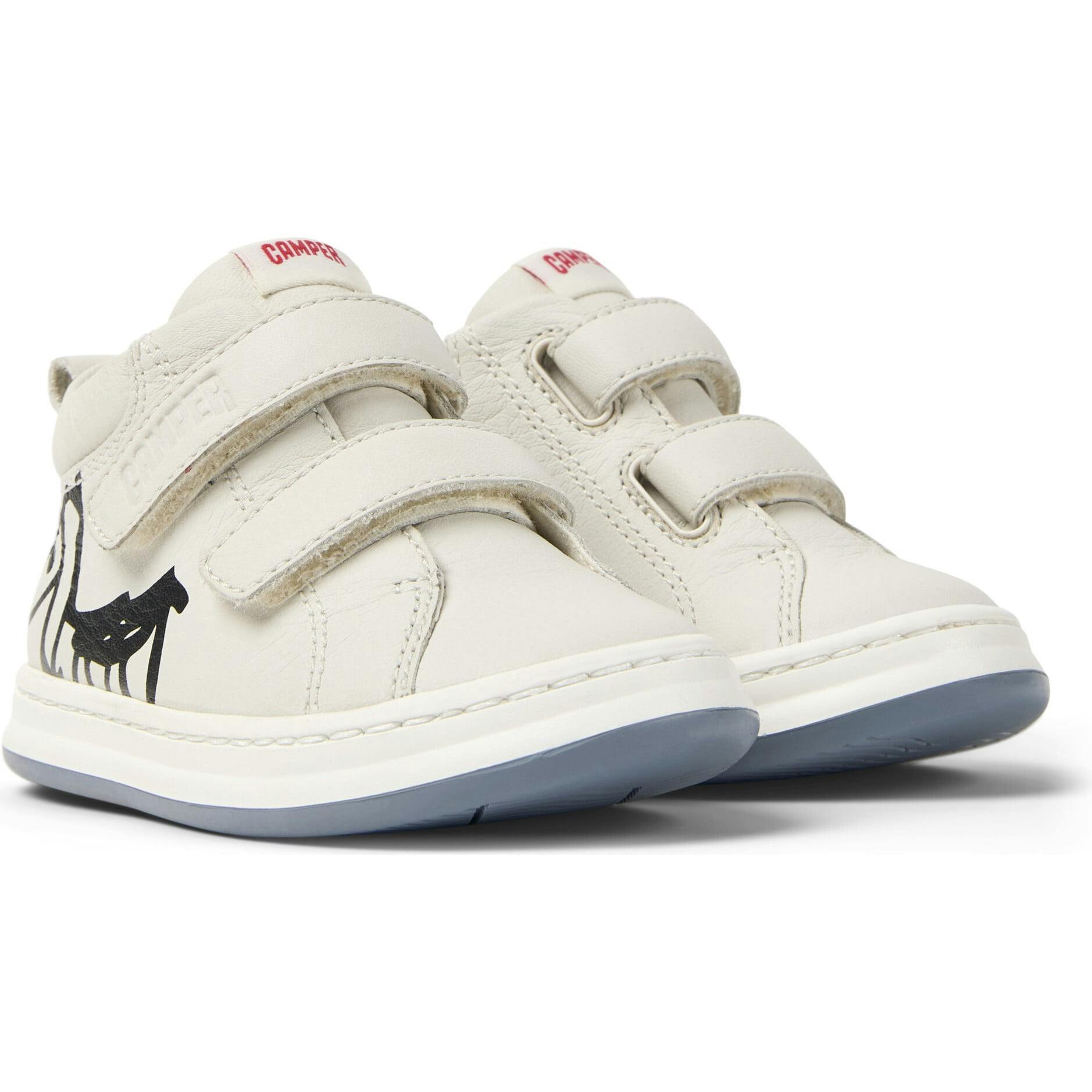 Kids Twins Leather Sneakers, Natural