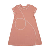 Spiral Stitch Short Sleeve Dress