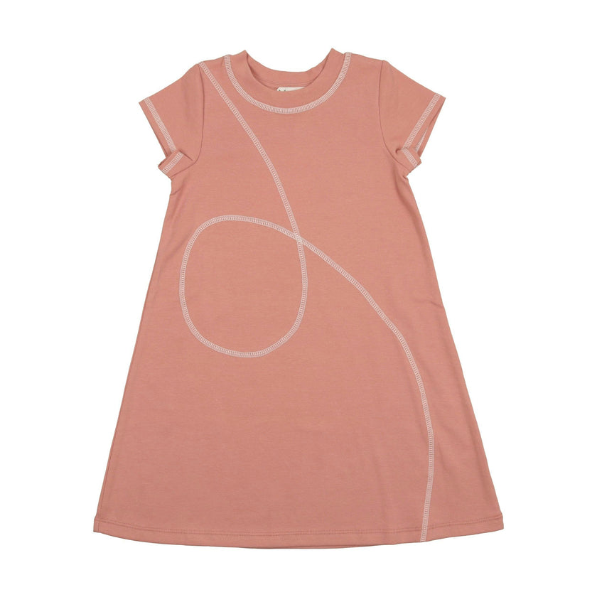 Spiral Stitch Short Sleeve Dress