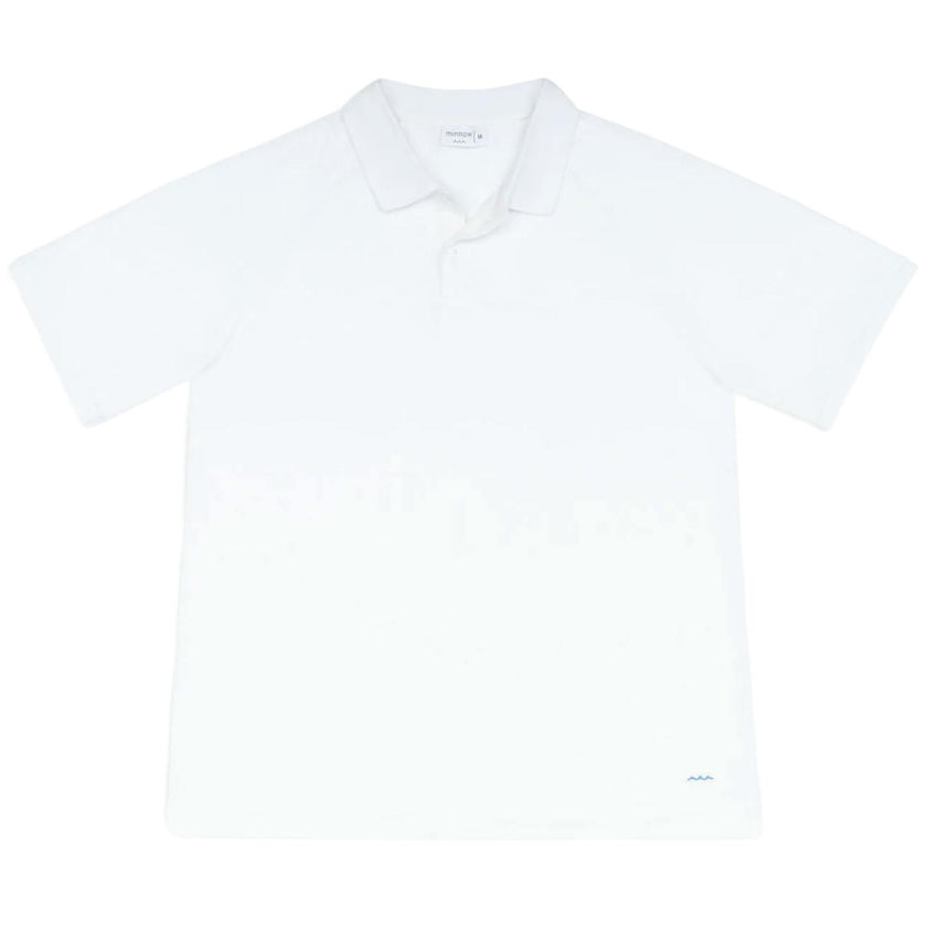 men's shell white french terry polo