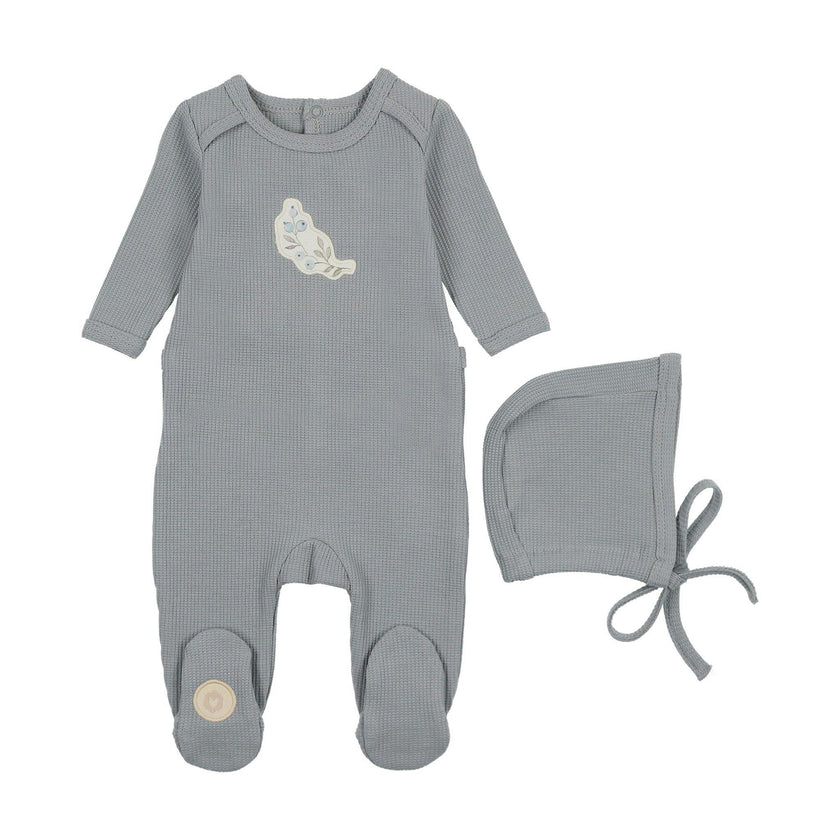 Mellow Moments Boys' Footie & Hat Set Quarry