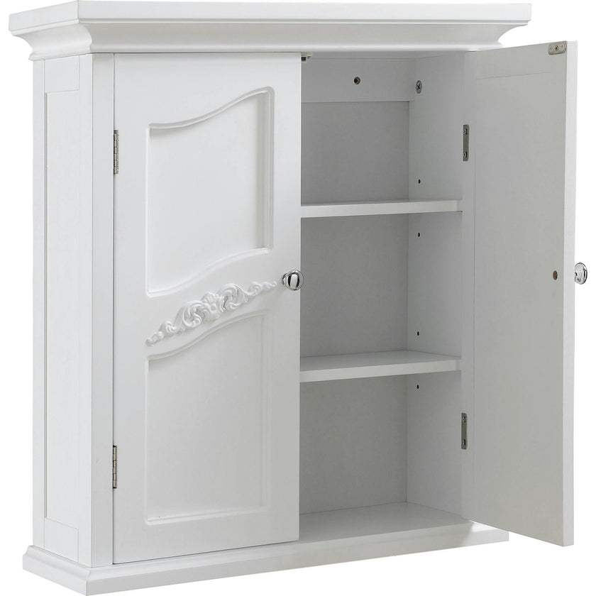 Versailles Wooden Wall Cabinet with 2 Shelves