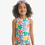 Clearance kids swim bikini bottom in rainbow blooms